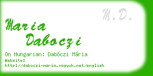 maria daboczi business card